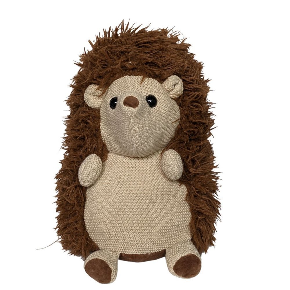 Walgreens Hedgehog Plush Stuffed Animal 15" Brown Cream